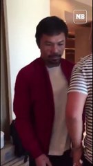 Manny Pacquiao relives his action-packed fight with Keith Thurman inside his suite the Skylofts