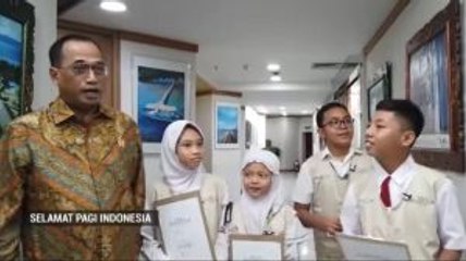 Reporter Cilik Media Indonesia Wawancarai Menteri Perhubungan