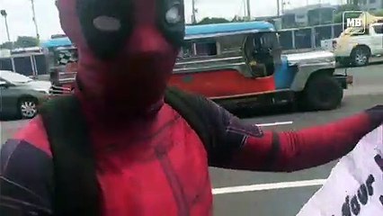 Individuals also joined the street protest in full costume