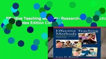 Effective Teaching Methods: Research-Based Practice: United States Edition Complete