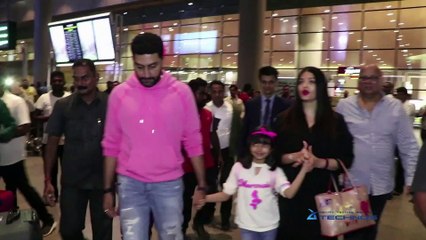 Скачать видео: Aishwarya Rai, Abhishek Bachchan, Salman Khan's Family Arrives At Mumbai Airport