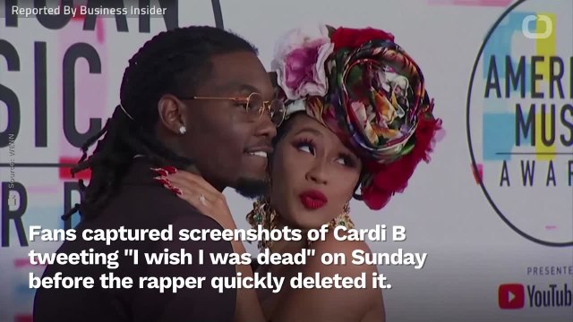 Fan Concerned By Cardi B's Quickly-Deleted Tweet 'Wish I Was Dead'