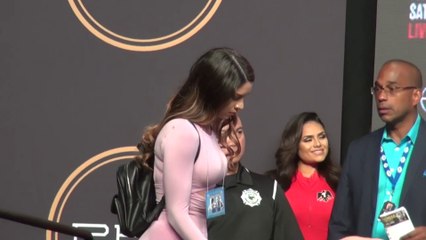 Omar Figueroa's sister stole the show at the Manny Pacquiao vs. Keith Thurman weigh in
