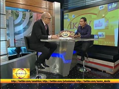 Donnie 'Ahas' Nietes spars with Boy Abunda