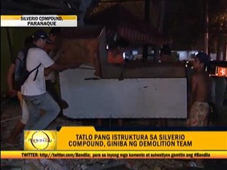 Clearing resumes at Silverio compound