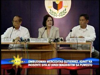 Ombudsman Gutierrez says she will not resign