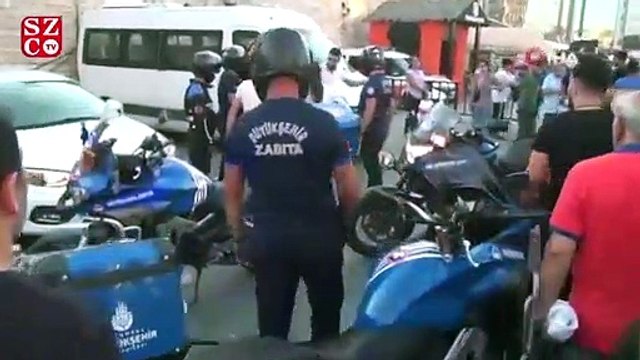 Zabıtadan seyyar satıcıya müdahale