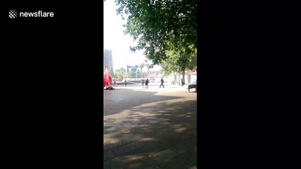 'You can feel the heat!' Blanket of smoke seen above Walthamstow shopping centre fire