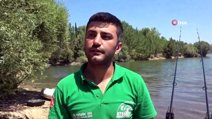 Denizi olmayan şehirde balık tutma yarışması yapıldı