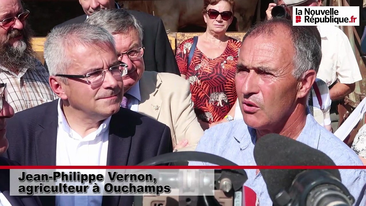 VIDEO. Ouchamps : le ministre de l'Agriculture face aux conséquences de la sécheresse dans une ferme