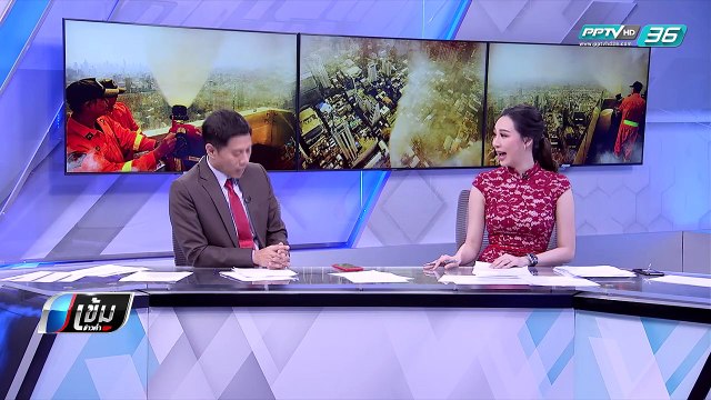 กทม.ติดตั้งเครื่องฉีดน้ำ ตึกใบหยก หวังลดฝุ่น PM2.5 - เข้มข่าวค่ำ