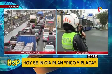 'Pico y placa': conductor se da a la fuga en pleno operativo en av. Arequipa