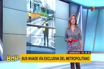 Barranco: bus de Línea 73 invadió vía del Metropolitano y chocó unidad