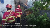 Firefighters battle Portugal wildfires