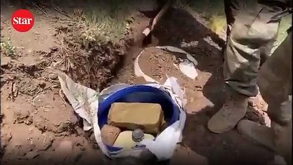 Pençe -2 Harek�tı’nda teröristlere ait mühimmatlar toprak altında gömülü şekilde ele geçirildi