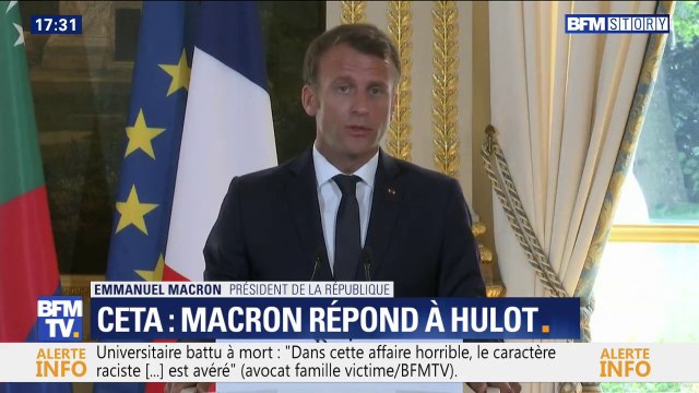 Emmanuel Macron sur le CETA: Si nous décidons de tout refuser par principe, nous nous isolons nous-mêmes
