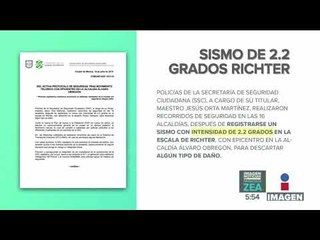 Se registra otro sismo de magnitud 1.8 en la CDMX | Noticias con Francisco Zea