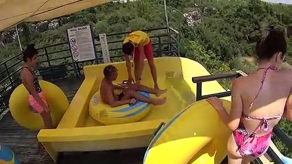 Banana Curve Water Slide at Aqualand Antalya
