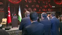 Cumhurbaşkanı Yardımcısı Fuat Oktay, Özbekistan Ankara Büyükelçisi Alişer Agzamhocayev tarafından Özbekistan Başbakan Yardımcısı Elyor Ganiyev'in katılımıyla, onuruna düzenlenen yemekte konuştu
