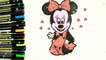 Draw and Color disney little mouse Minnie small we learn to draw and color with Alexa