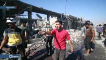 قتلى وجرحى مدنيون بغارات لميليشيا أسد على سراقب شرق إدلب - سوريا