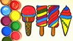 Draw and Color how to draw and color a rainbow ice cream with Alexa