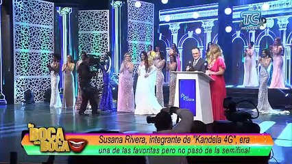 Susana Rivera, integrante de Kandela 4G no pasó a la semifinal del Miss Ecuador