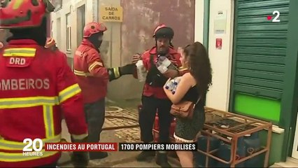 Incendies au Portugal : 1 700 pompiers mobilisés pour lutter contre les flammes