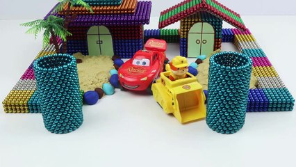 DIY- How To Build Houses Easily with 5000 Magnetic Balls