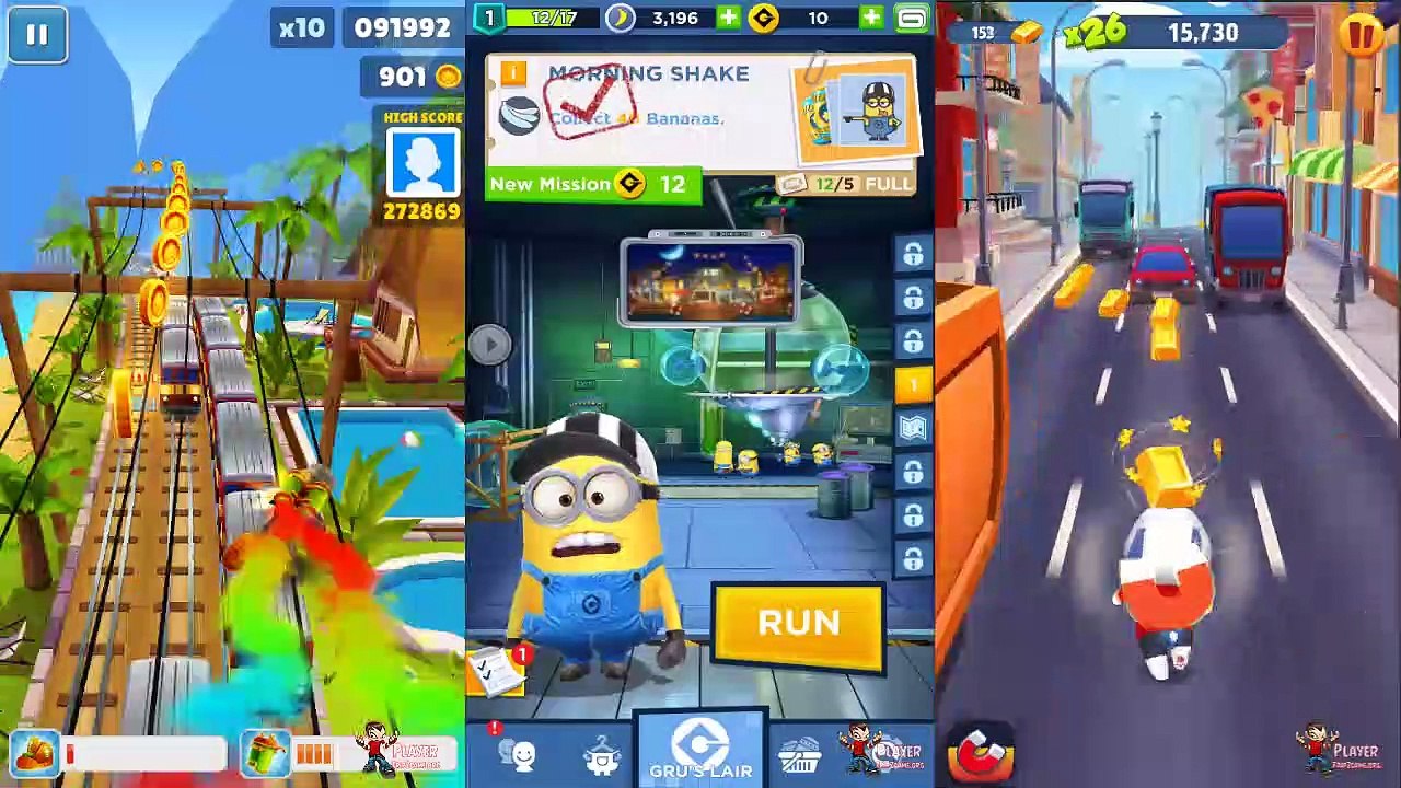 Subway Surfers Bali 2019 Vs Minion Rush 2019 Vs Talking Tom Gold Run 2019 Walkthrough Gameplay