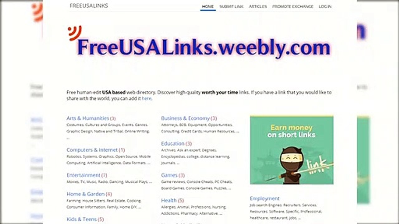 Free USA Link and Article Directory