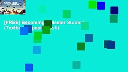 [FREE] Becoming a Master Student (Textbook-Specific Csfi)