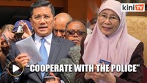 Go to the cops with your info, Wan Azizah tells Azmin, Amirudin