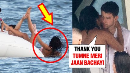 Priyanka Chopra FALLS From Yacht During Party, Nick Jonas Saves Her | Miami Birthday Celebrations