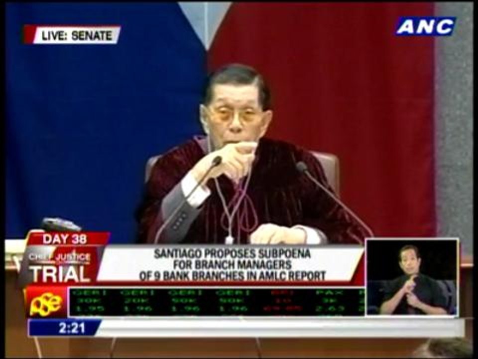Miriam wants bank managers to testify