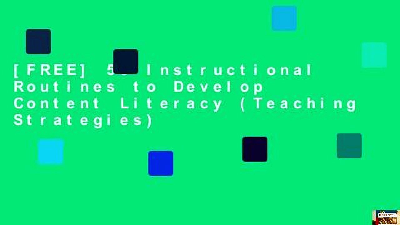 [FREE] 50 Instructional Routines to Develop Content Literacy (Teaching Strategies)