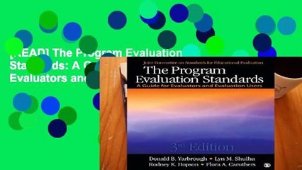[READ] The Program Evaluation Standards: A Guide for Evaluators and Evaluation Users