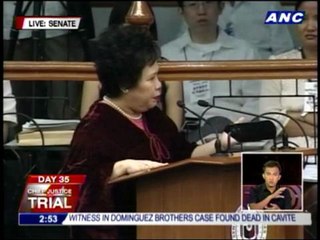 Miriam blows top in CJ trial