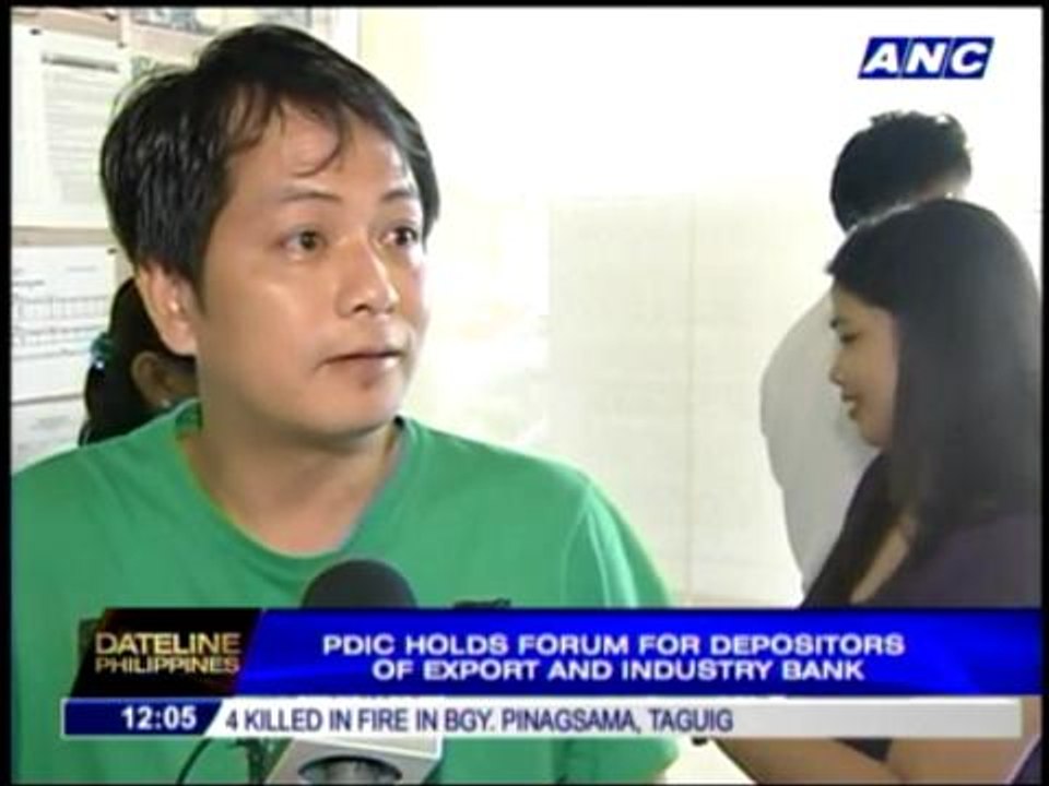 PDIC begins forums for Export Bank depositors