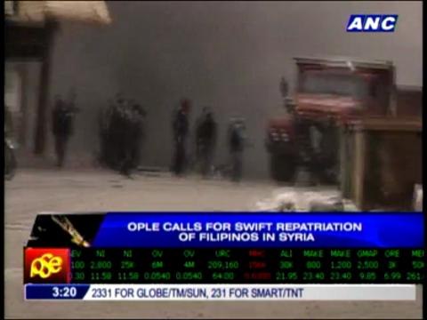 Gov't urge to hasten repatriation of Pinoys in Syria