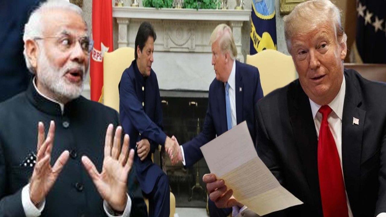 Trump & Imran Khan meet | இம்ரான் கான்-டிரம்ப்  சந்திப்பில்  நடந்த பரபரப்பு!- வீடியோ