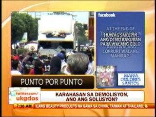 Punto por Punto Karahasan sa demolisyon, ano ang solusyon_0000000000000-0000130194105