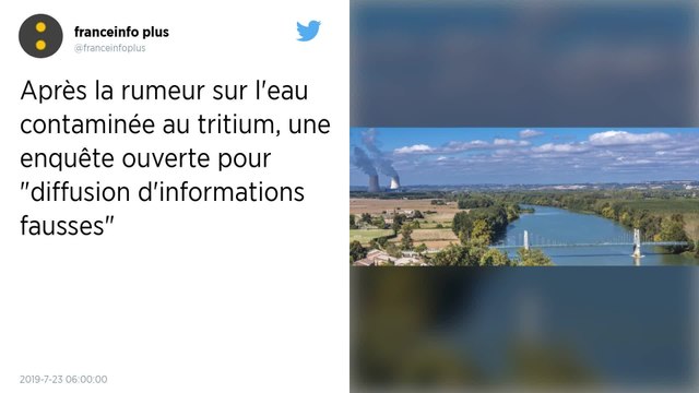 Soupçons de pollution de l’eau au tritium : une enquête ouverte pour « diffusion d’informations fausses »