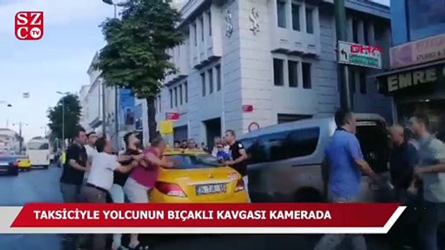 Taksici yolcusuna bıçakla saldırdı