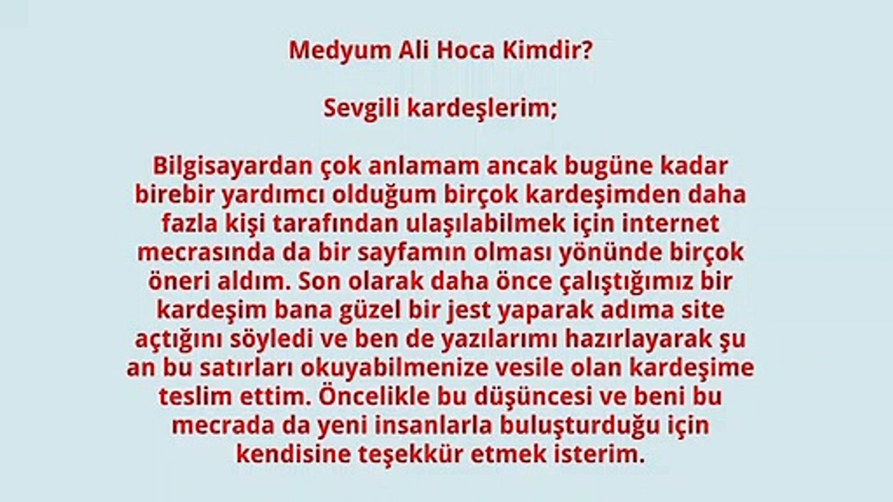 medyum ali
