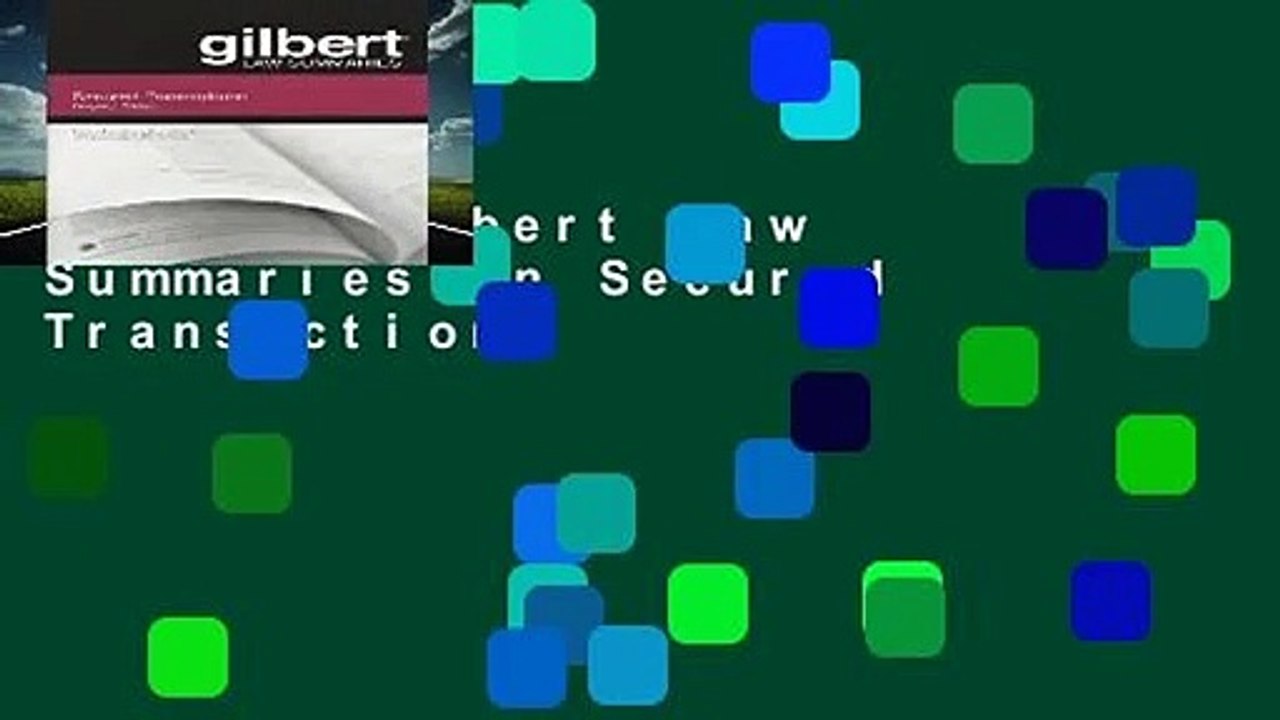 [READ] Gilbert Law Summaries on Secured Transactions