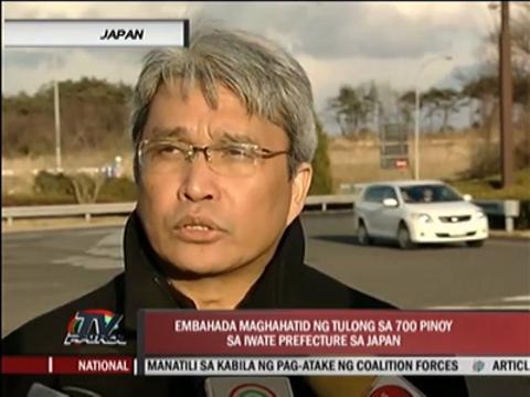 Relief goods bused to 700 Pinoys in tsunami-stricken Iwate