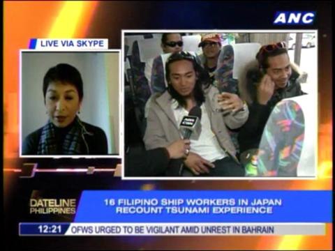 16 Pinoy ship workers faced Japan tsunami on top of crane