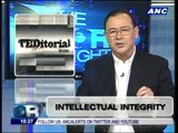 Teditorial: Intellectual integrity