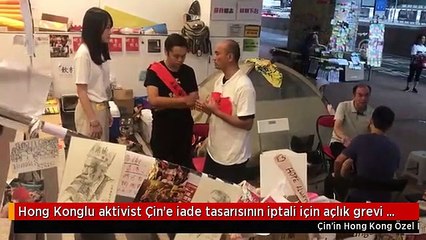 Hong Konglu aktivist Çin'e iade tasarısının iptali için açlık grevi yapıyor - HONG